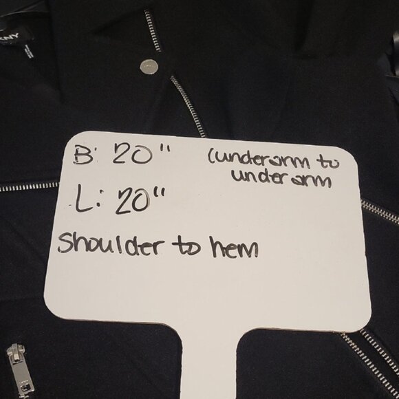 DKNY Black Fringe‎ Moto Jacket SZ S NWT - Picture 8 of 8